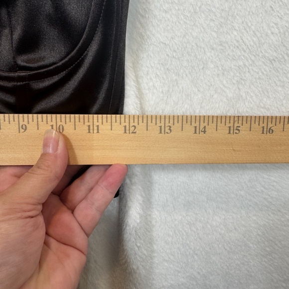 H&M Divided Crop Top Womens Size Small Black Sating Whimsigoth Coquette - Picture 12 of 14